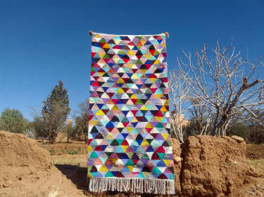  Boucherouite Up Cycled Thread  Colored Morocco