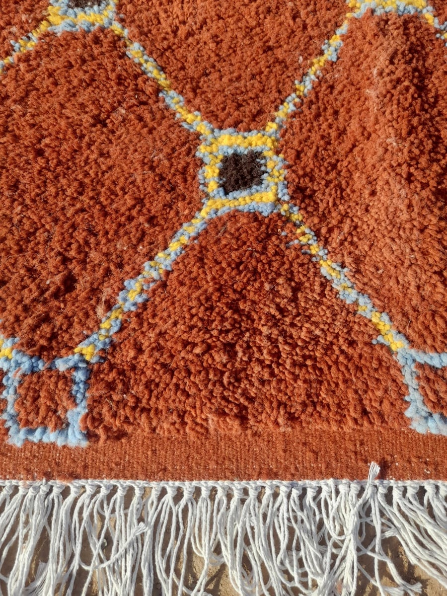  Rug   Red, Light Blue Morocco