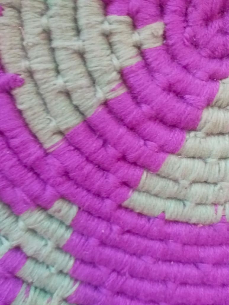  Basket  Pink, Green Morocco
