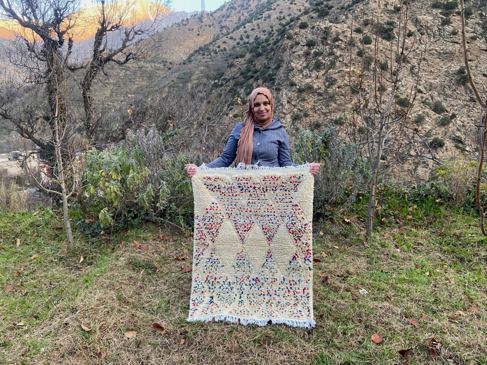 Handmade pileknot rug