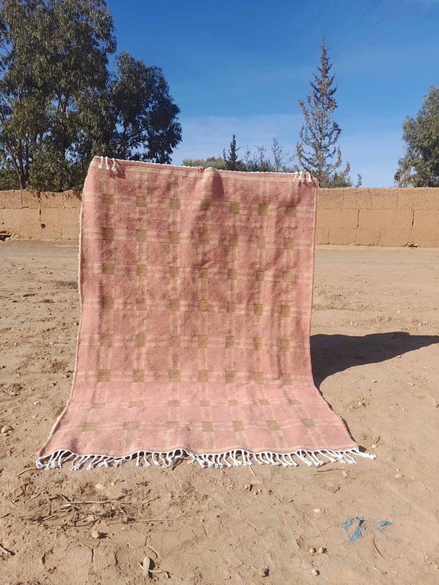  Rug   Pink, Yellow Morocco