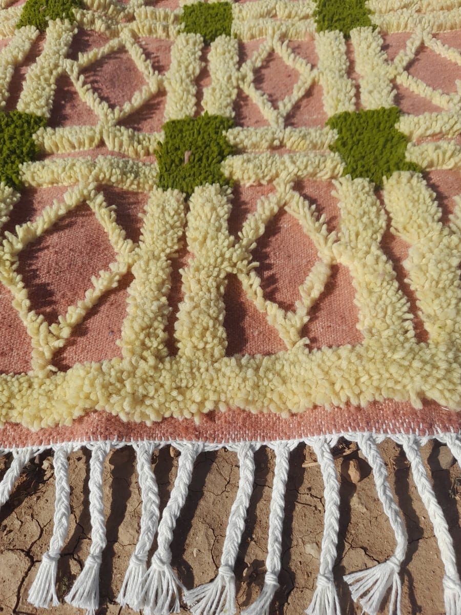  Rug   Pink, Yellow Morocco