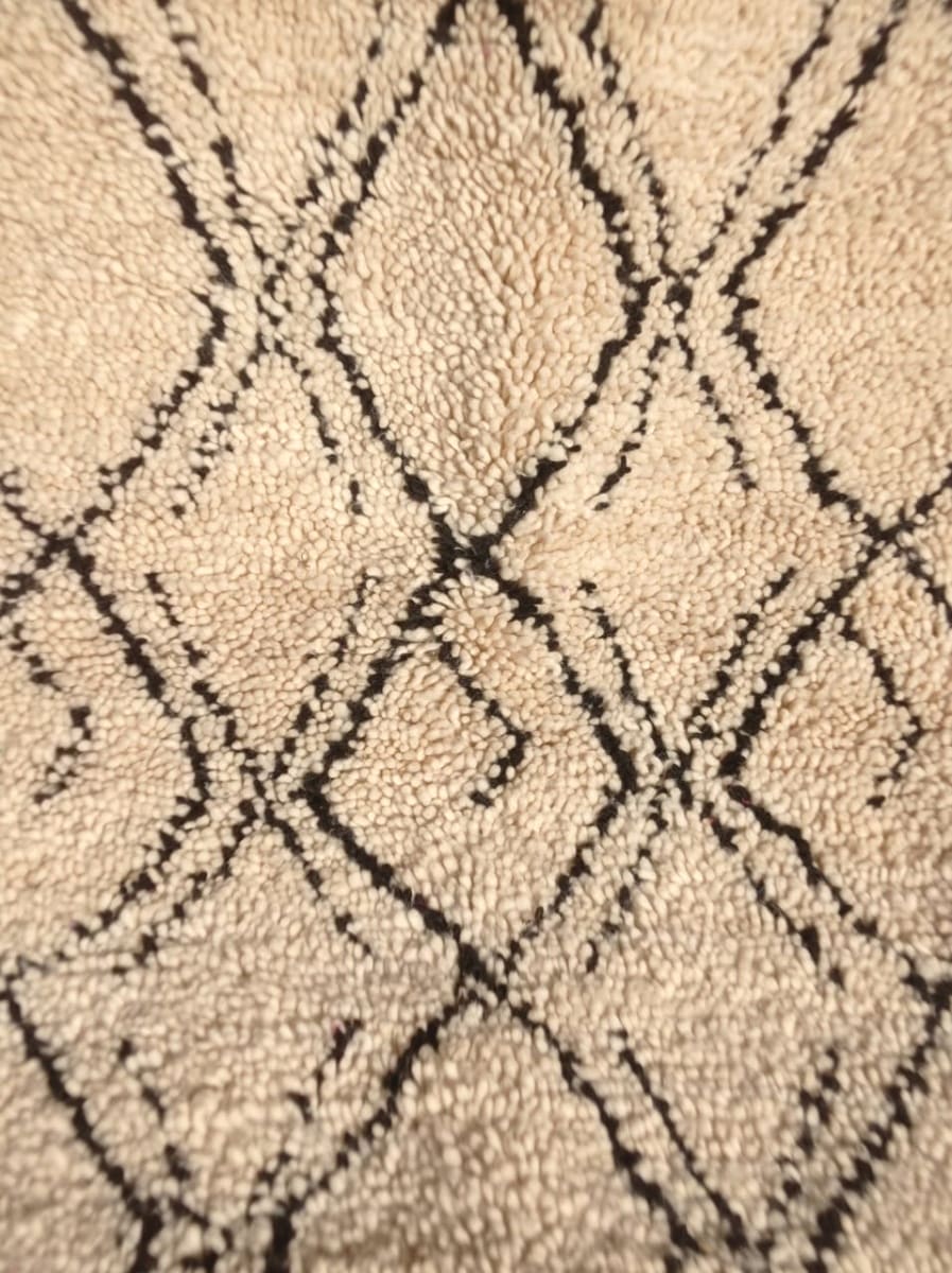  Beni Ourain Rug Stroma Black, White Morocco