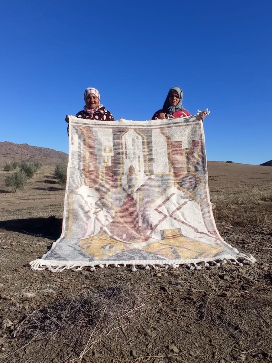  Beni Ourain Rug  Colored Morocco