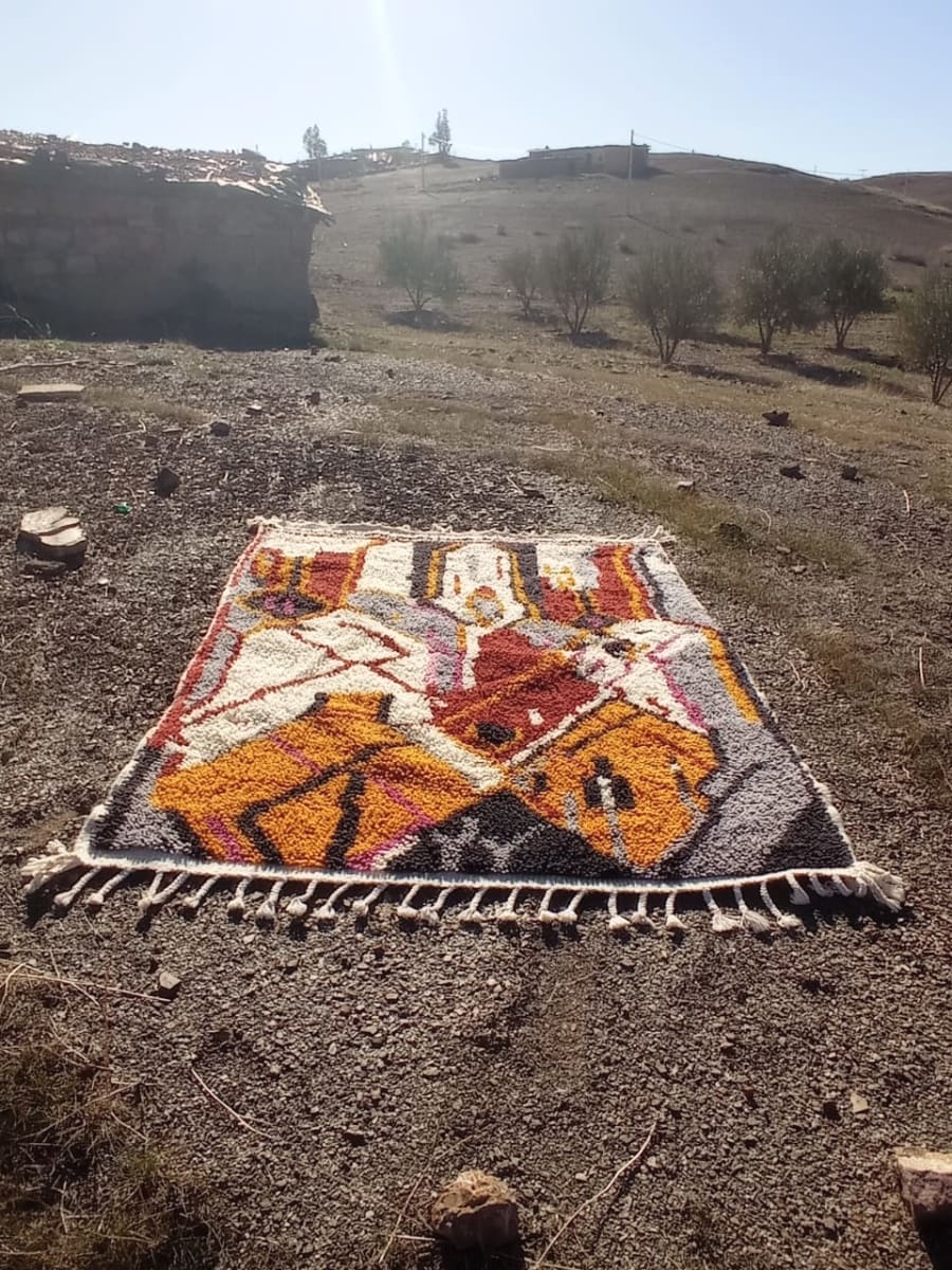  Beni Ourain Rug  Colored Morocco