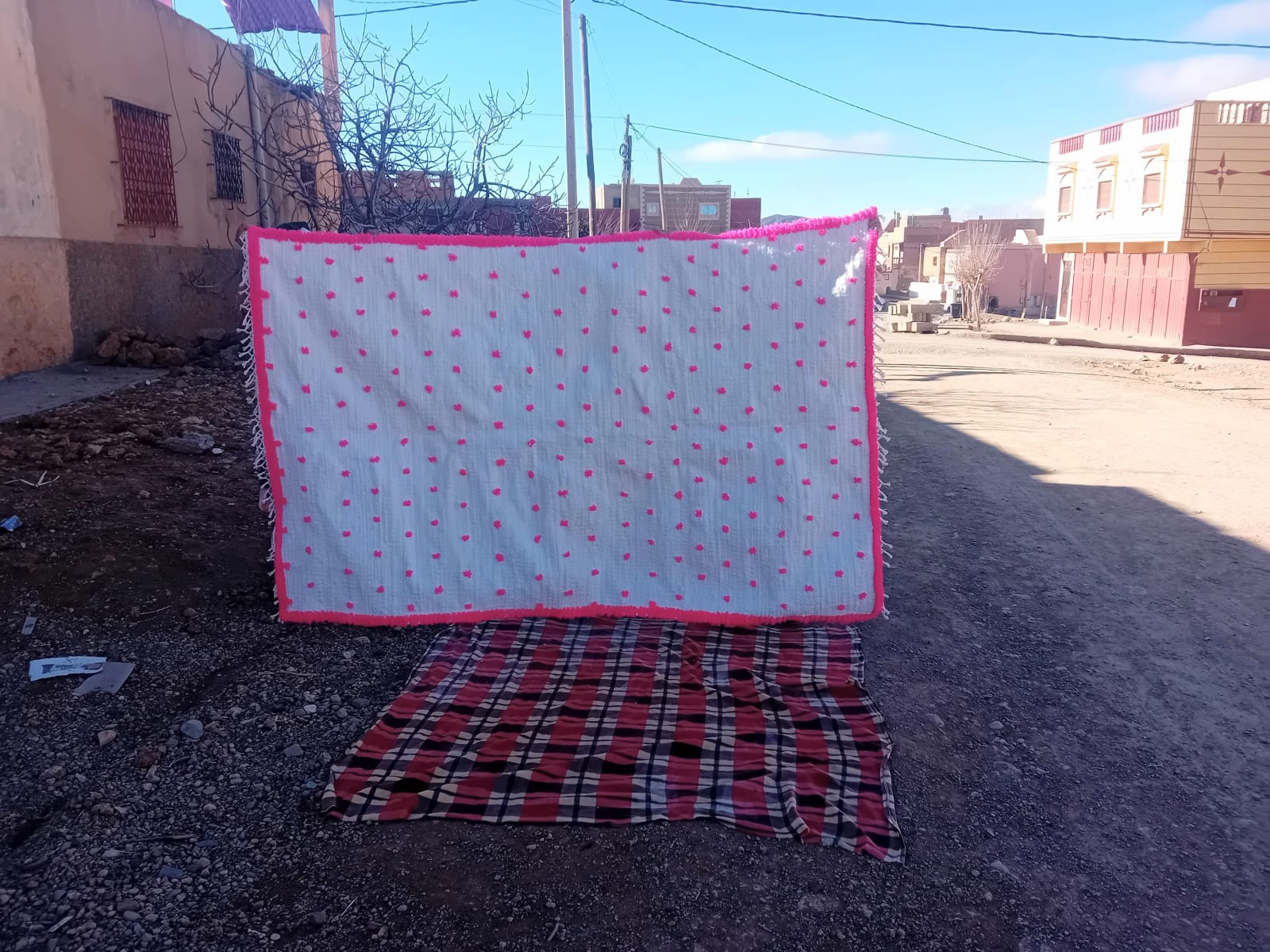  Blanket  Red, White Morocco
