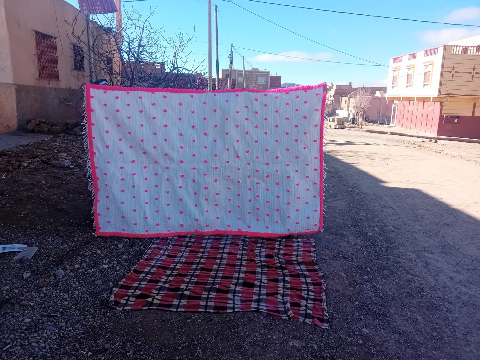  Blanket  Red, White Morocco
