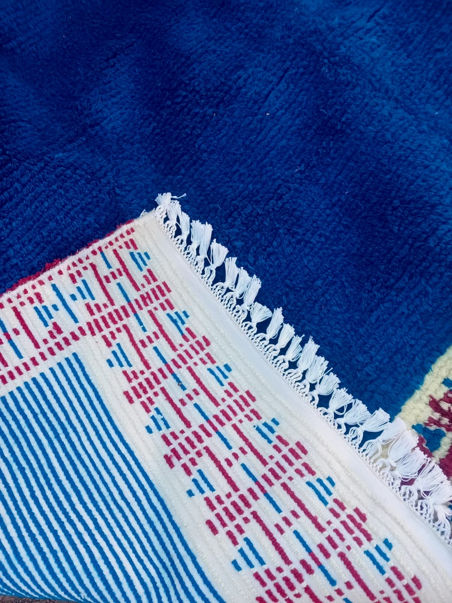  Handmade Rug  Red, Blue Morocco
