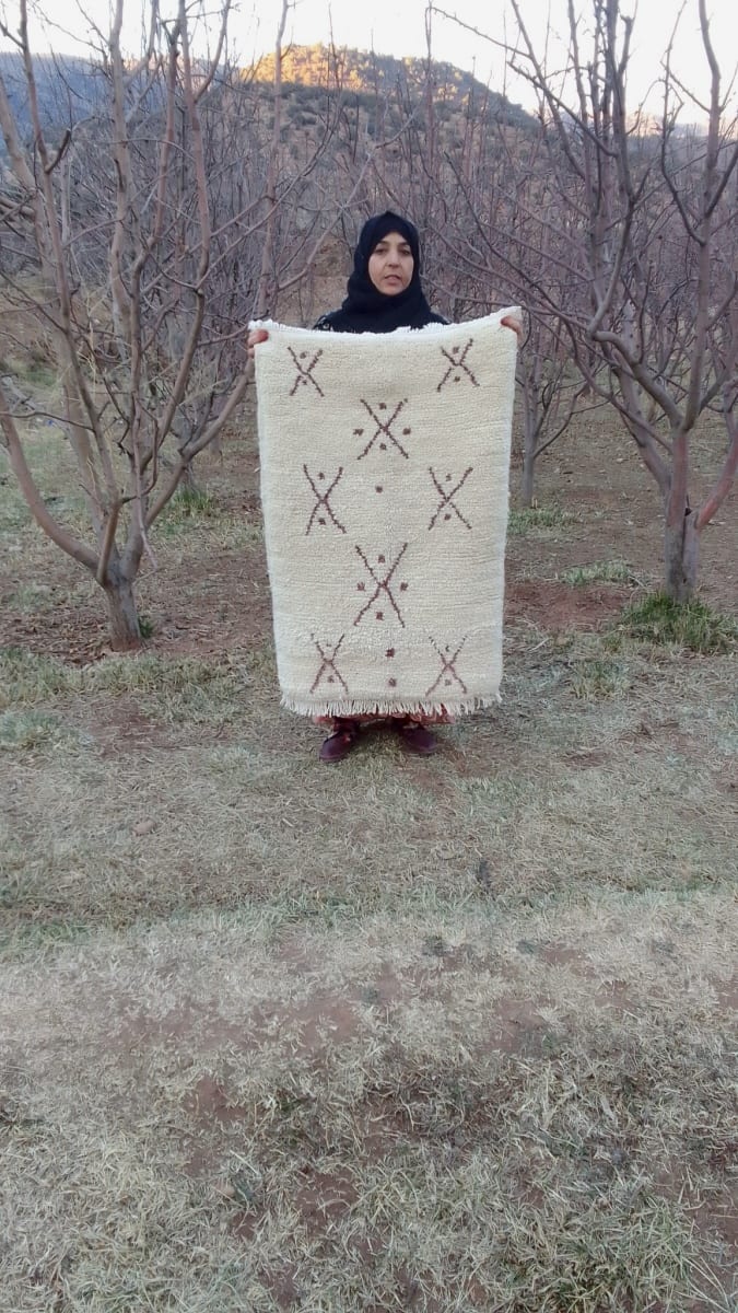  Rug  Orange, White Morocco