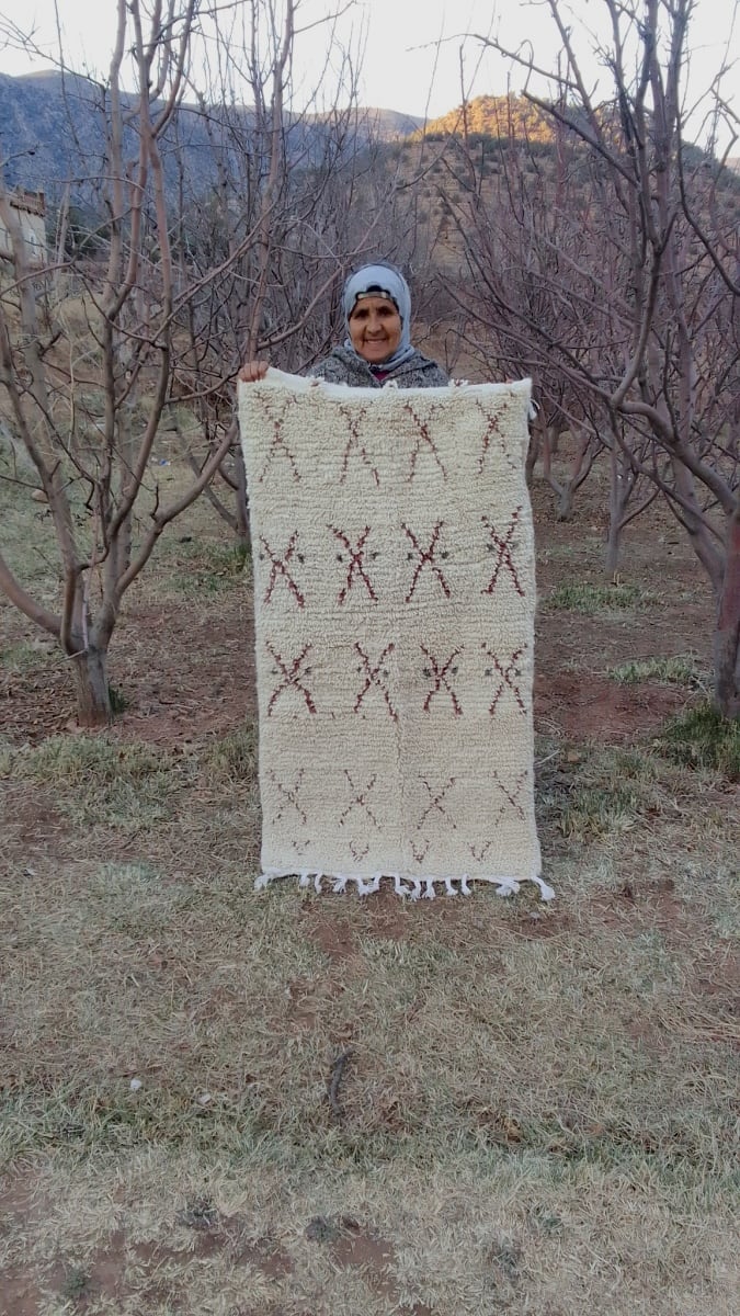  Rug  Orange, Grey Morocco