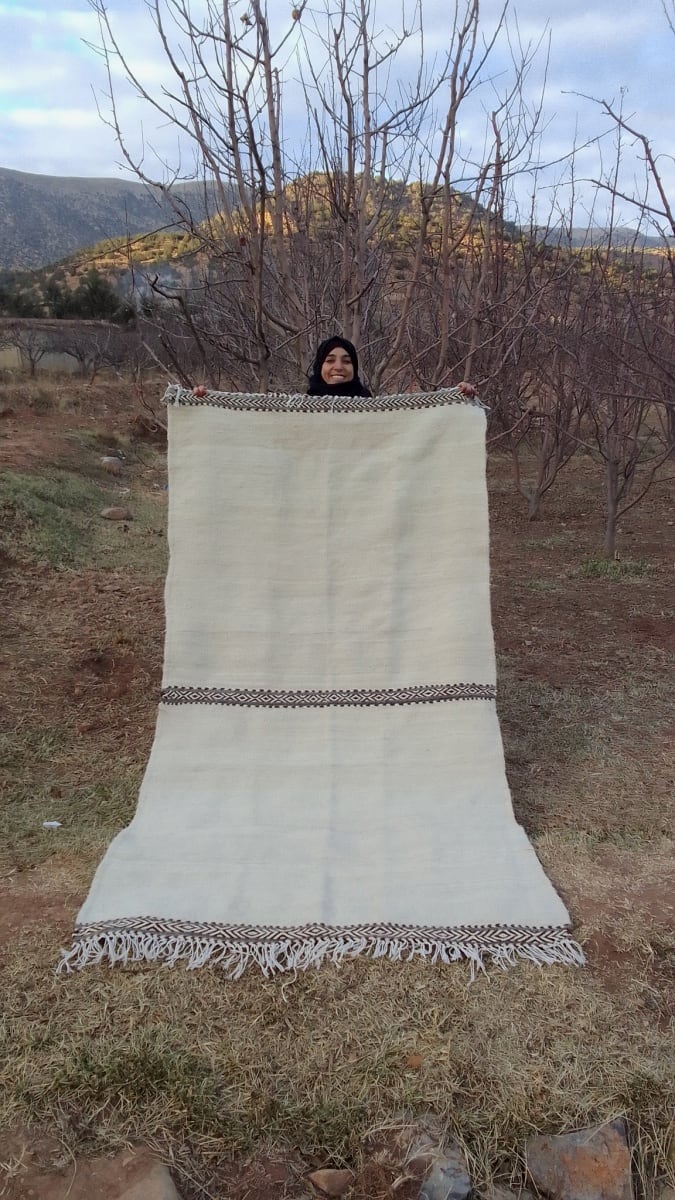  Hanbel blanket   Brown, White Morocco