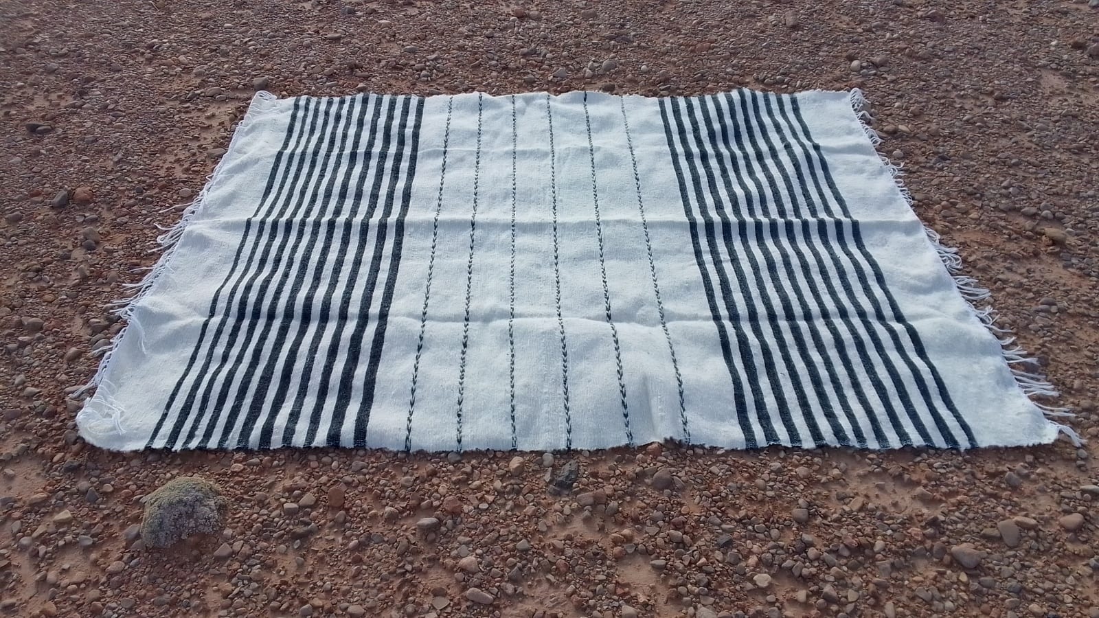  Mendeel Fabric Wool Threads Black, White Morocco