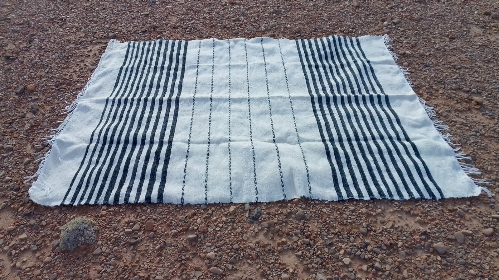  Mendeel Fabric Wool Threads Black, White Morocco