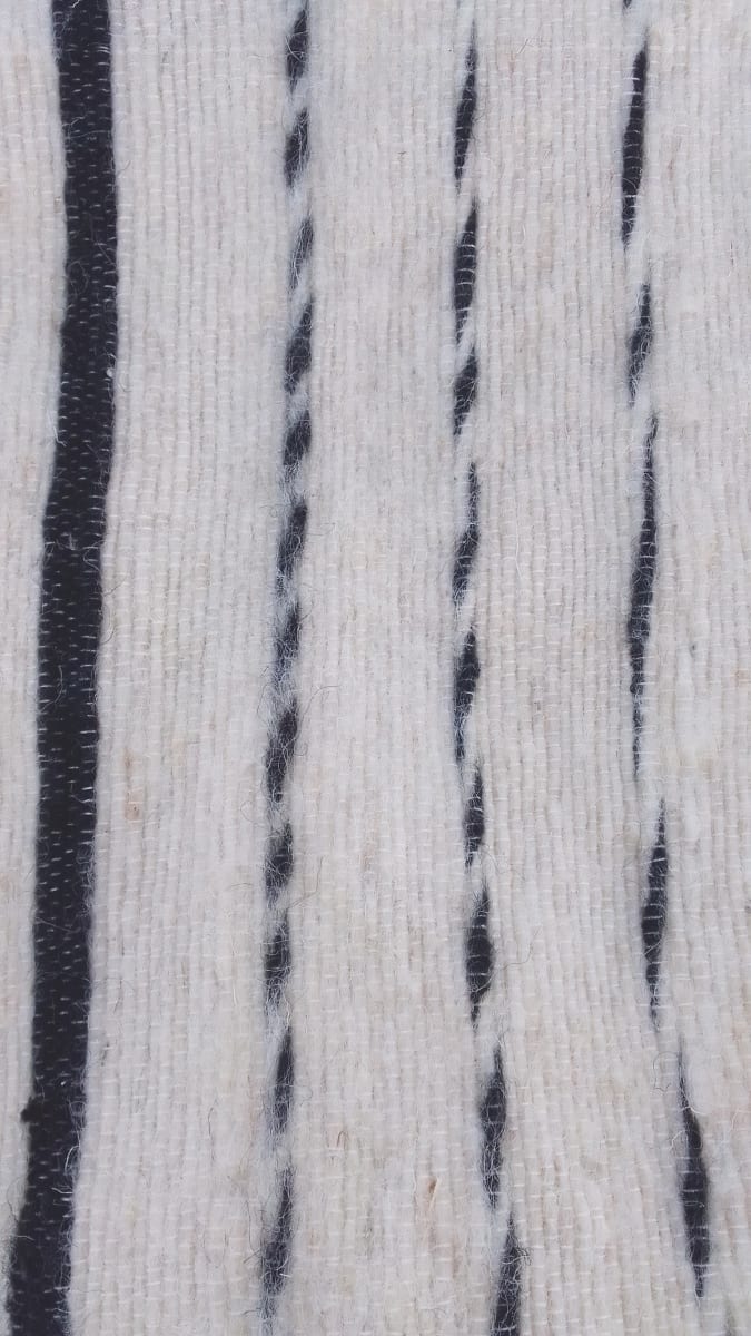  Mendeel Fabric Wool Threads Black, White Morocco