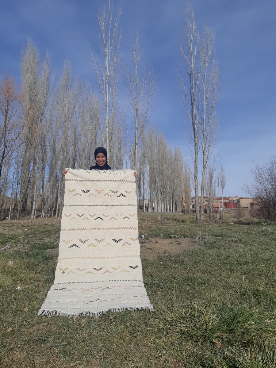  Woven Blanket  Colored Morocco