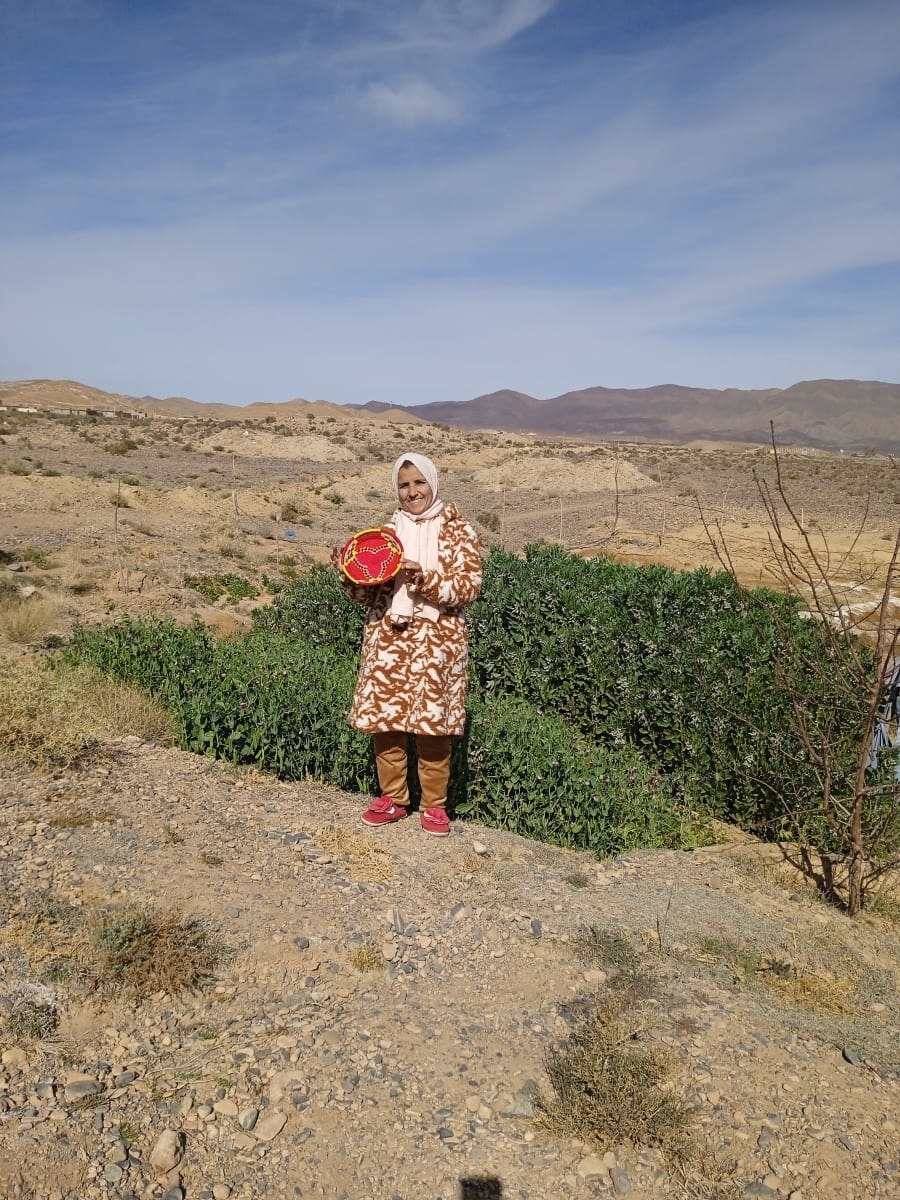  Basket Dyed Wool and Reed Colored Morocco