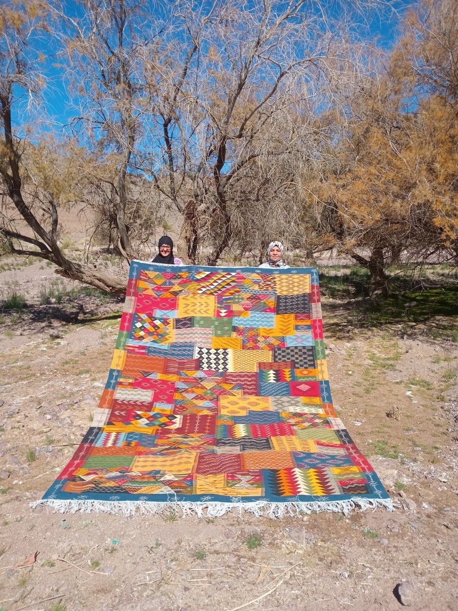 Handmade Moroccan Flatweave Rug