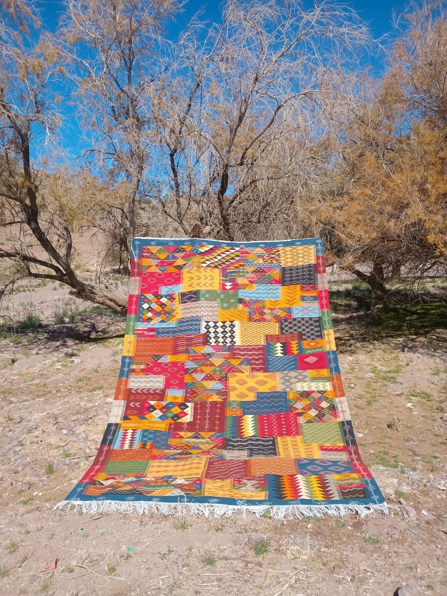 Handmade Moroccan Flatweave Rug