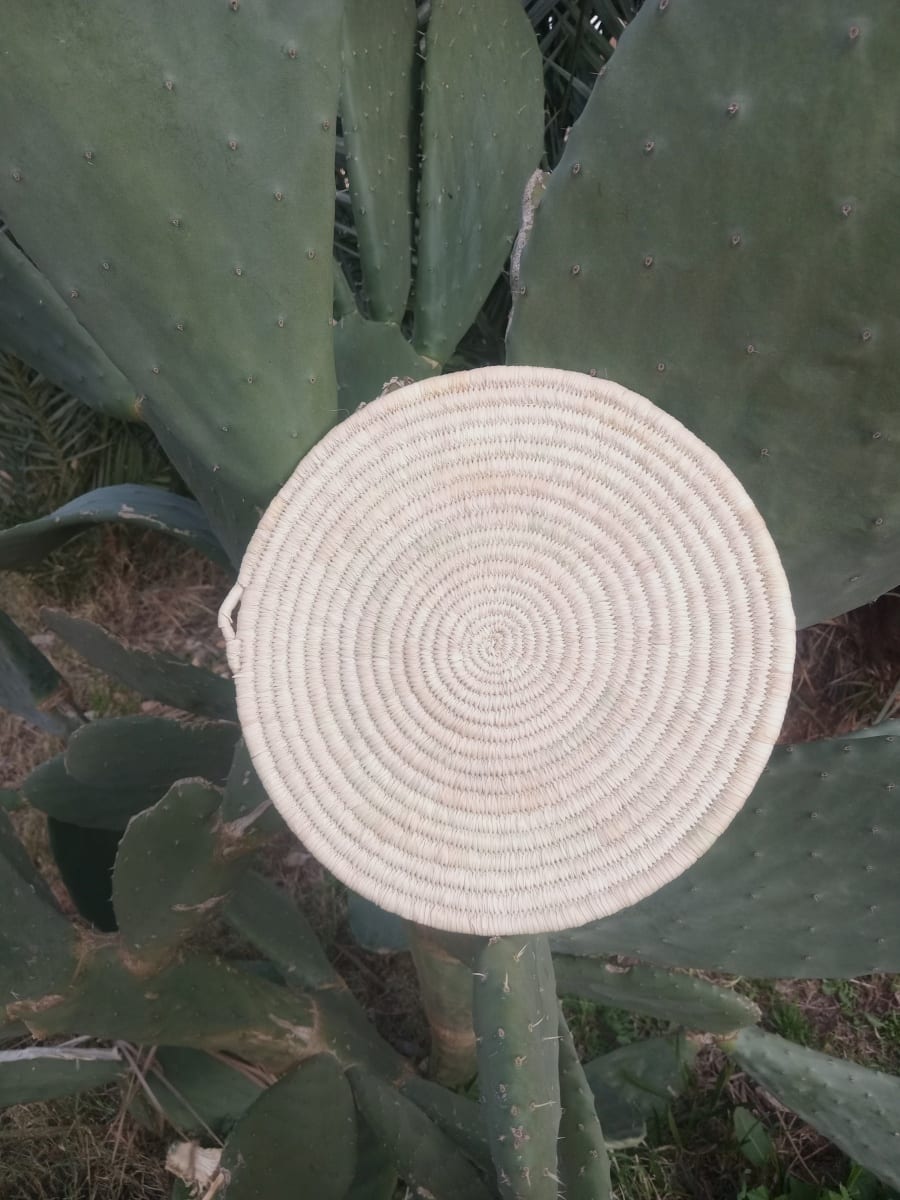  Woven Basket  White Morocco