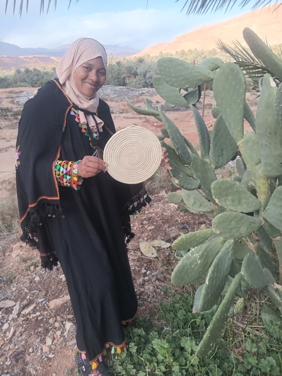  Woven Basket  White Morocco