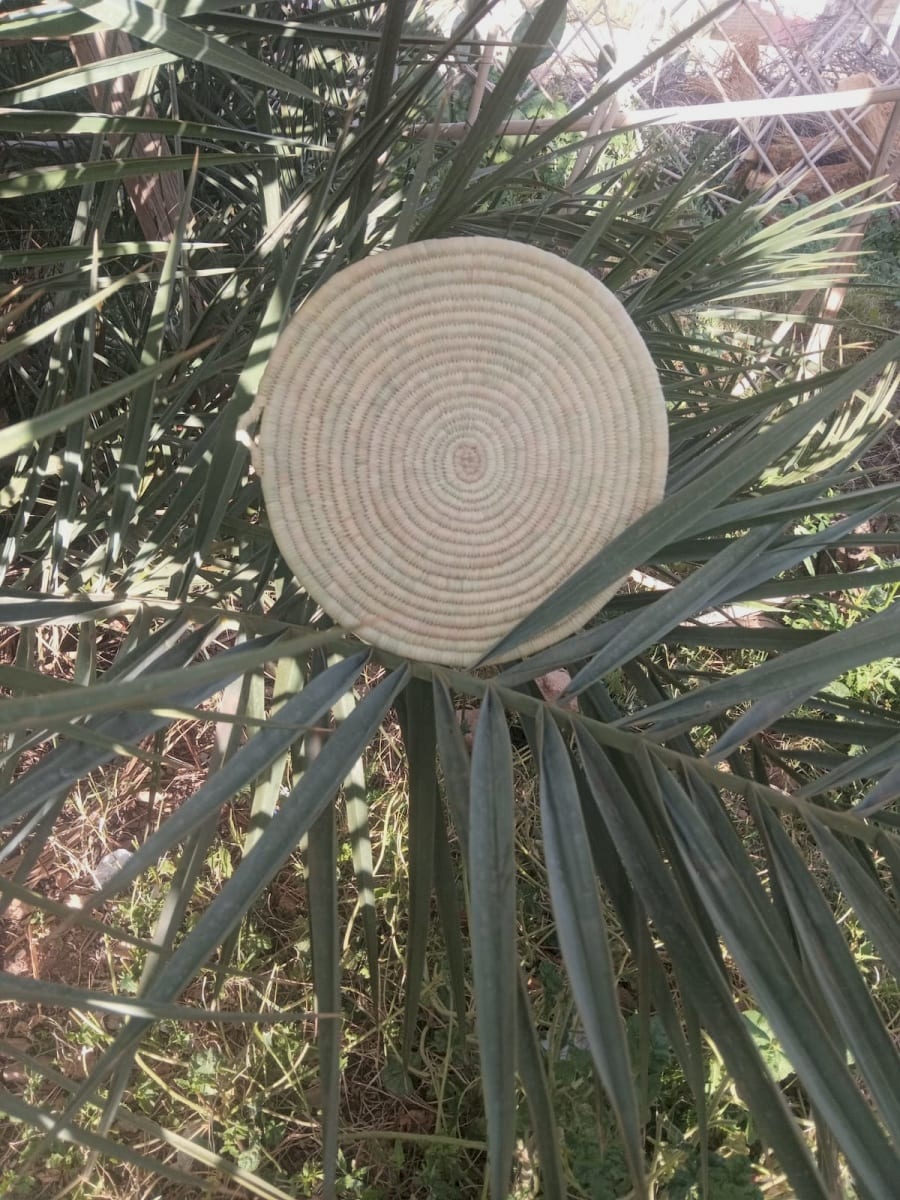  Woven Basket  White Morocco