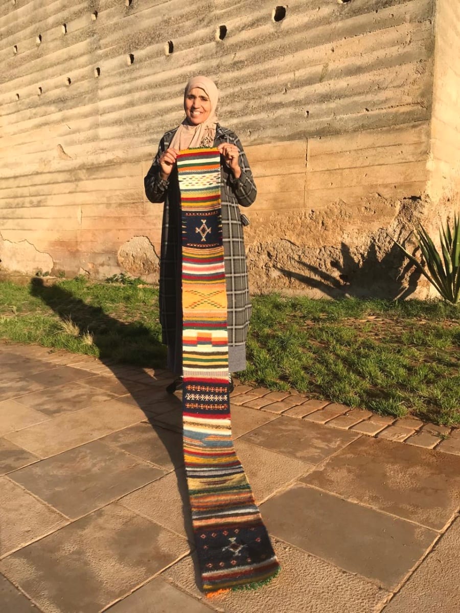  Mixed handmade rug  Colored Morocco