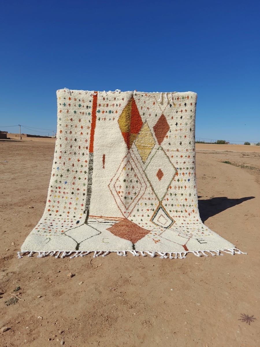  Rug   Yellow, Brown Morocco