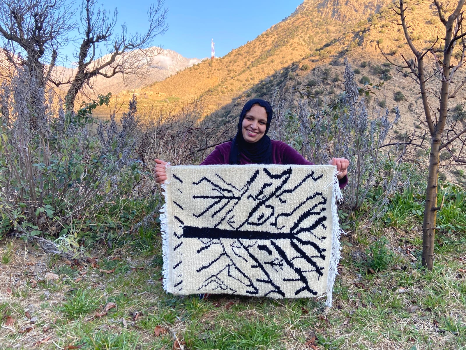 Handmade pileknot rug