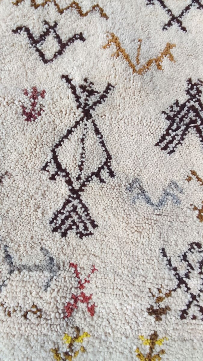  Beni Ourain Rug Wool  and Thread Colored Morocco