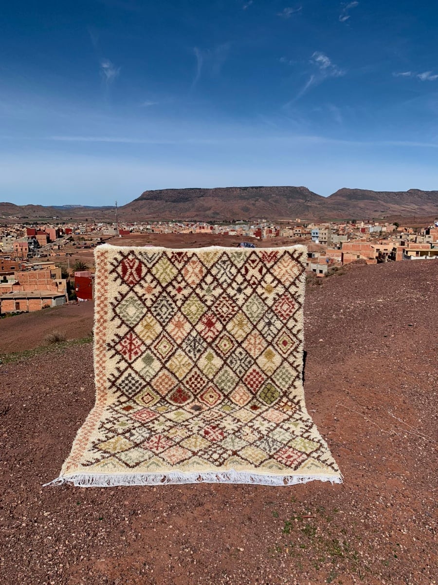 Beni Ourain Rug  Colored Morocco