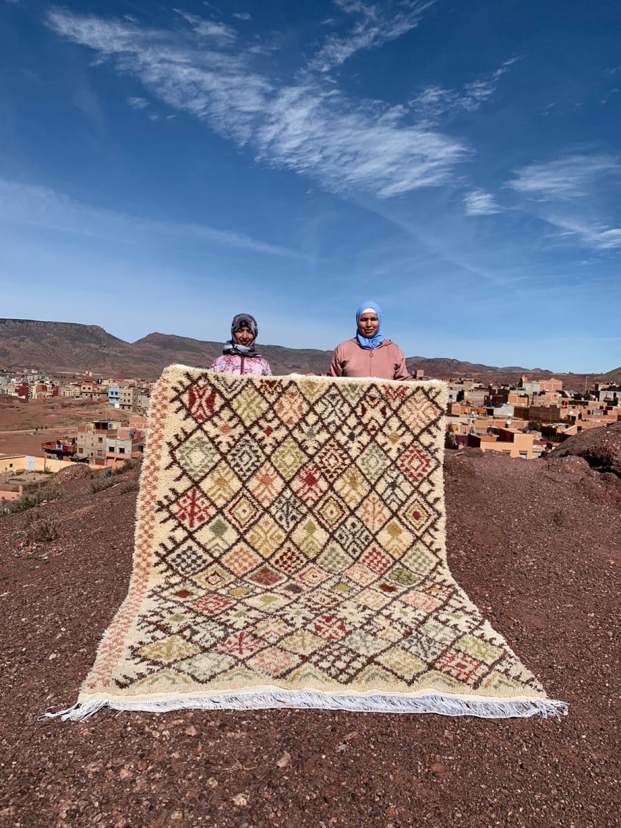  Beni Ourain Rug  Colored Morocco