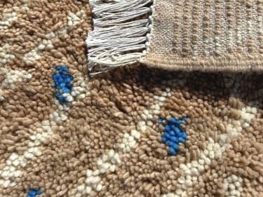  Beni Ourain Rug  Light Blue, Brown Morocco