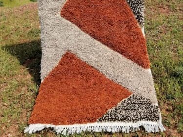  Beni Ourain Rug  Orange, Brown Morocco