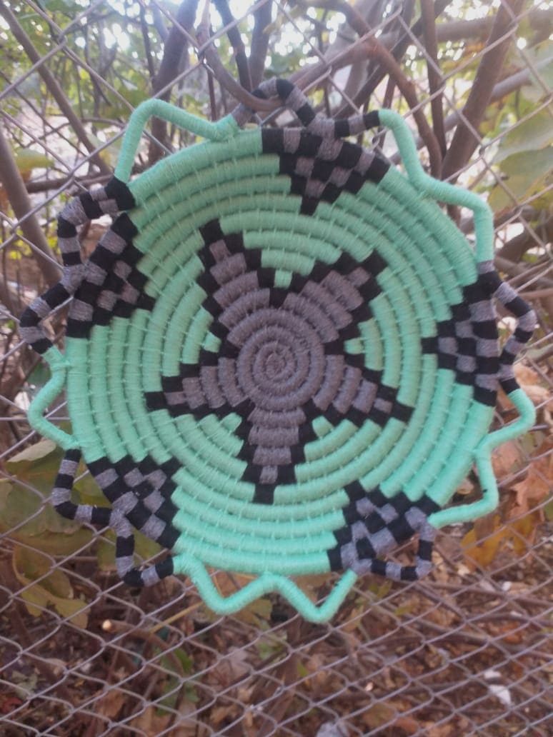  Basket  Green, Grey Morocco