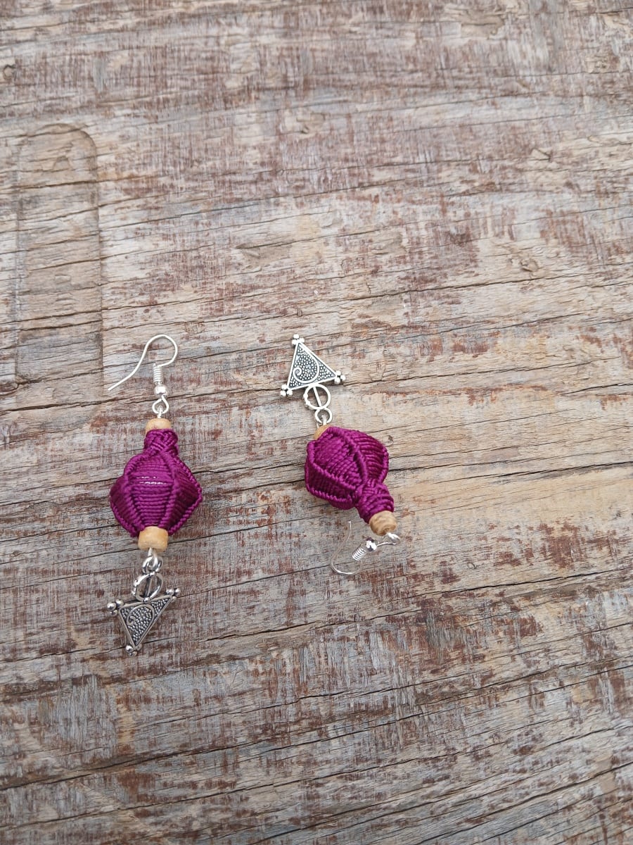 Button Dangle Earrings