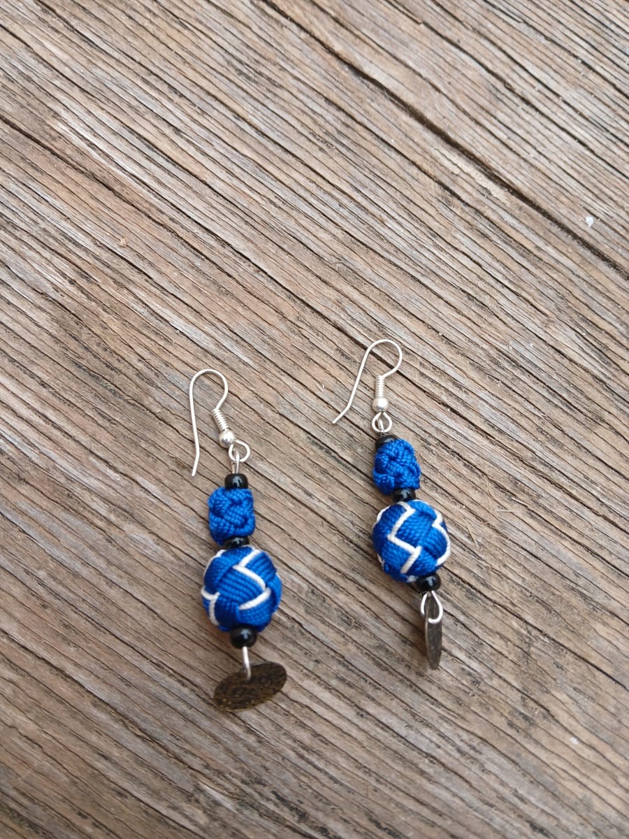 Button Dangle Earrings