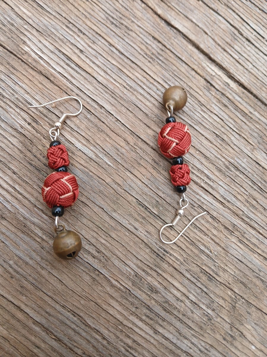 Button Dangle Earrings