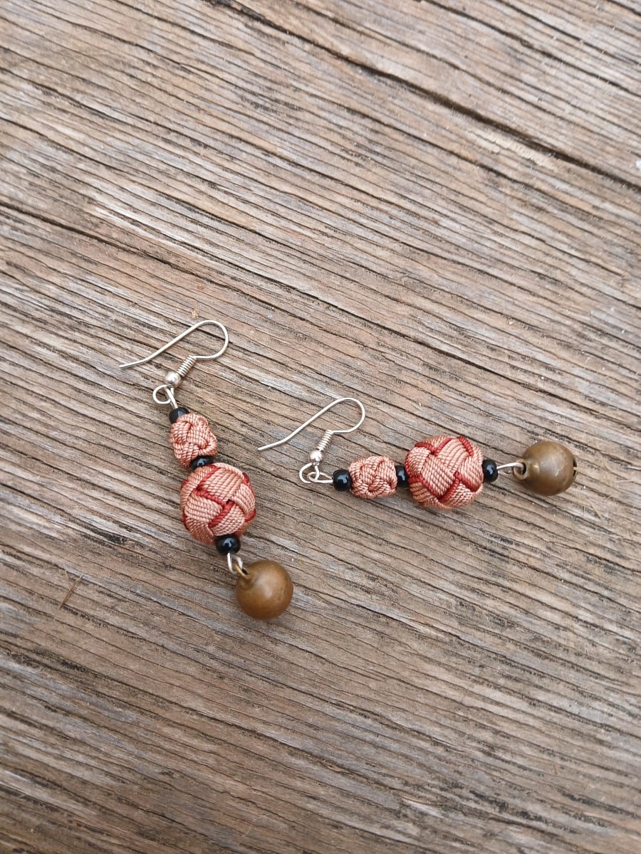 Button Dangle Earrings