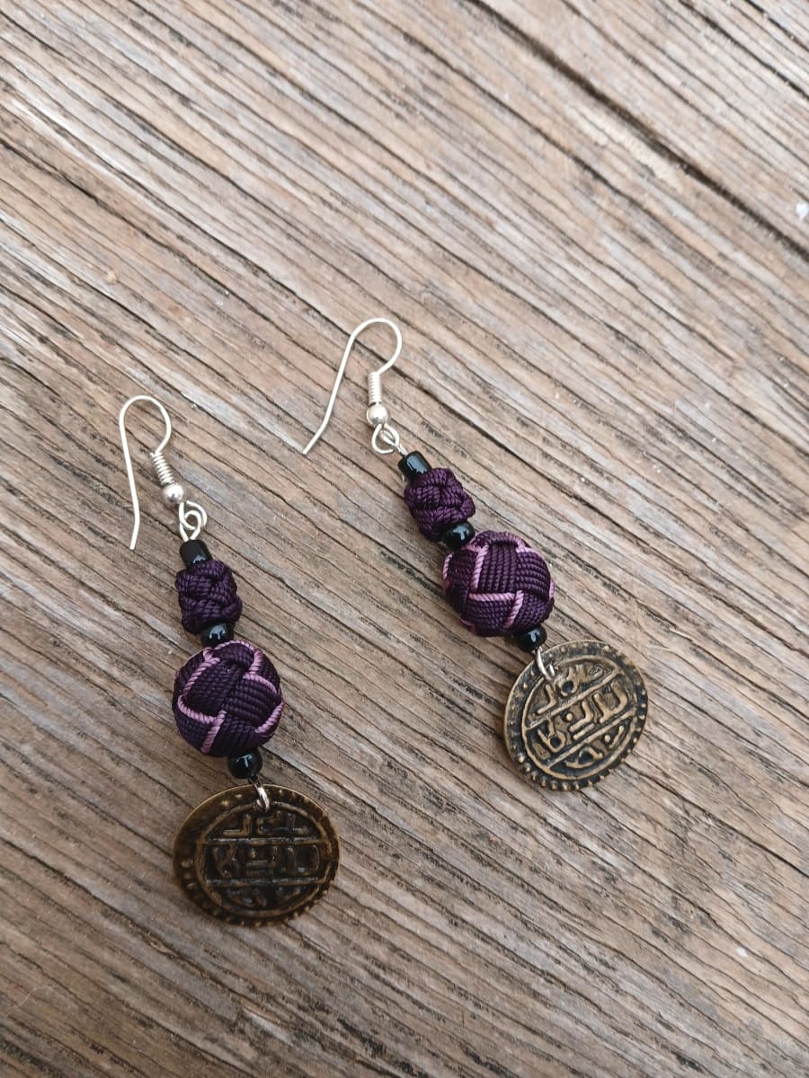 Button Dangle Earrings