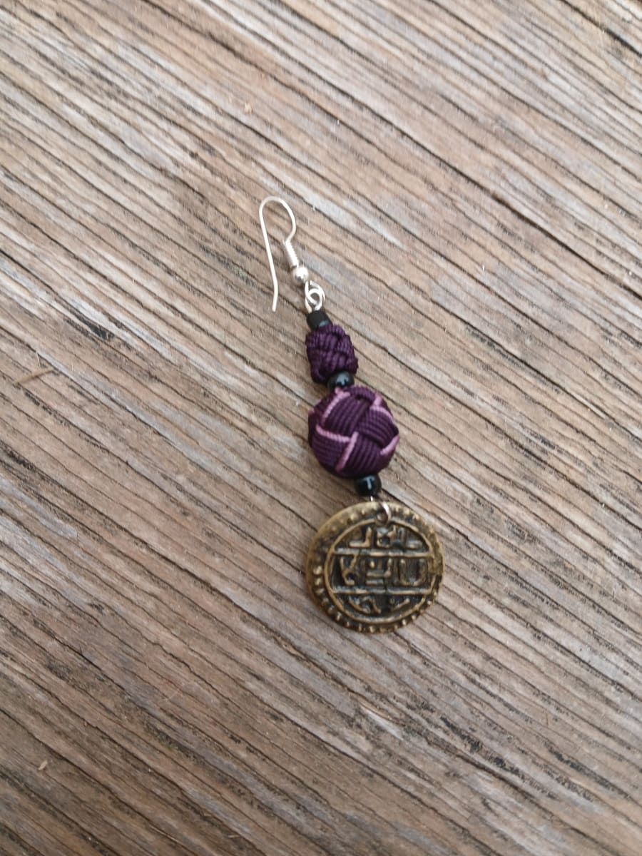 Button Dangle Earrings