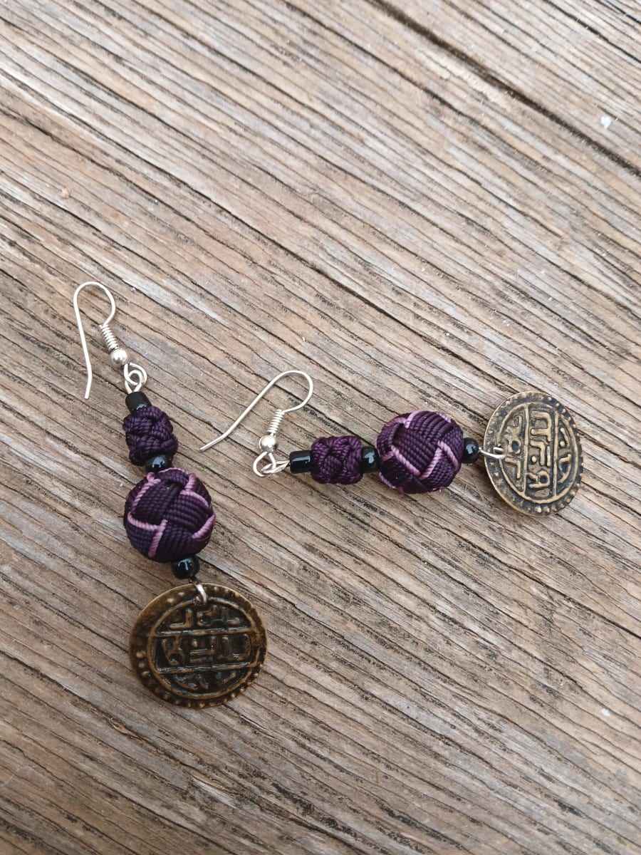 Button Dangle Earrings