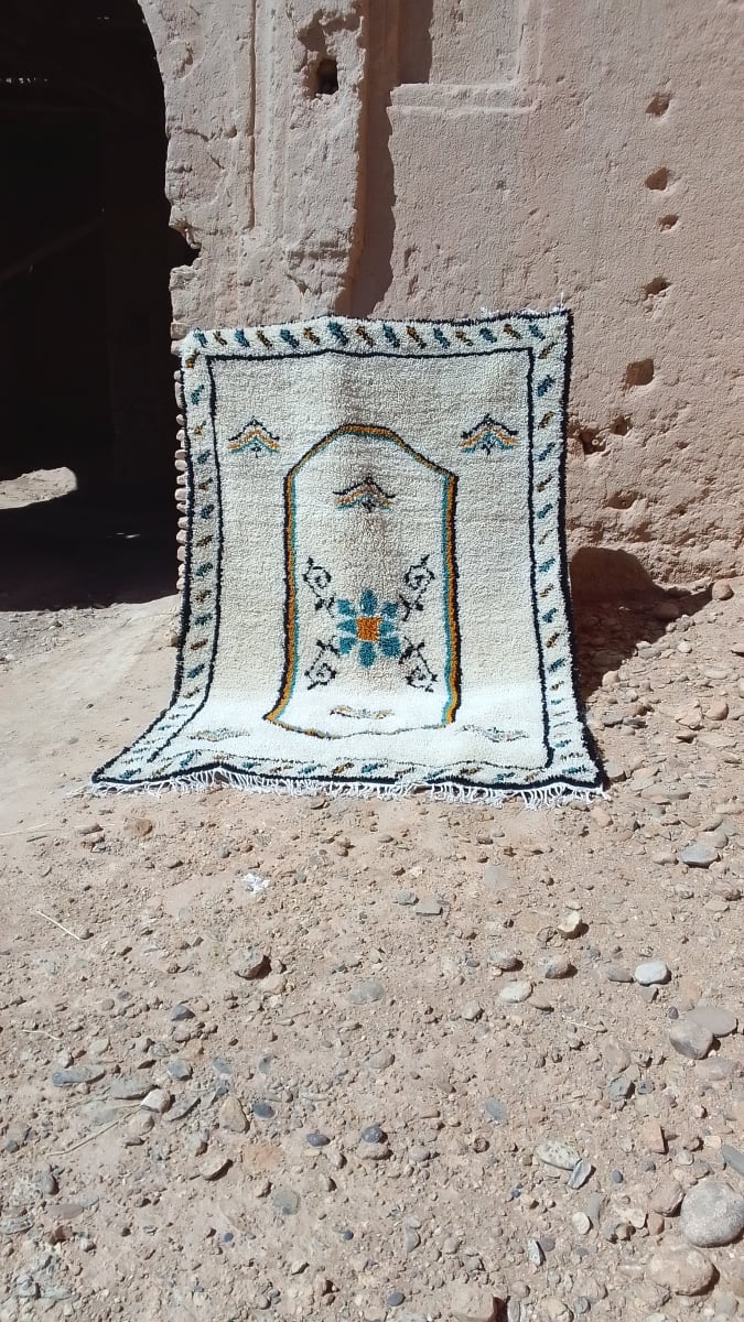  Pile Knot Rug Wool Threads Colored Morocco