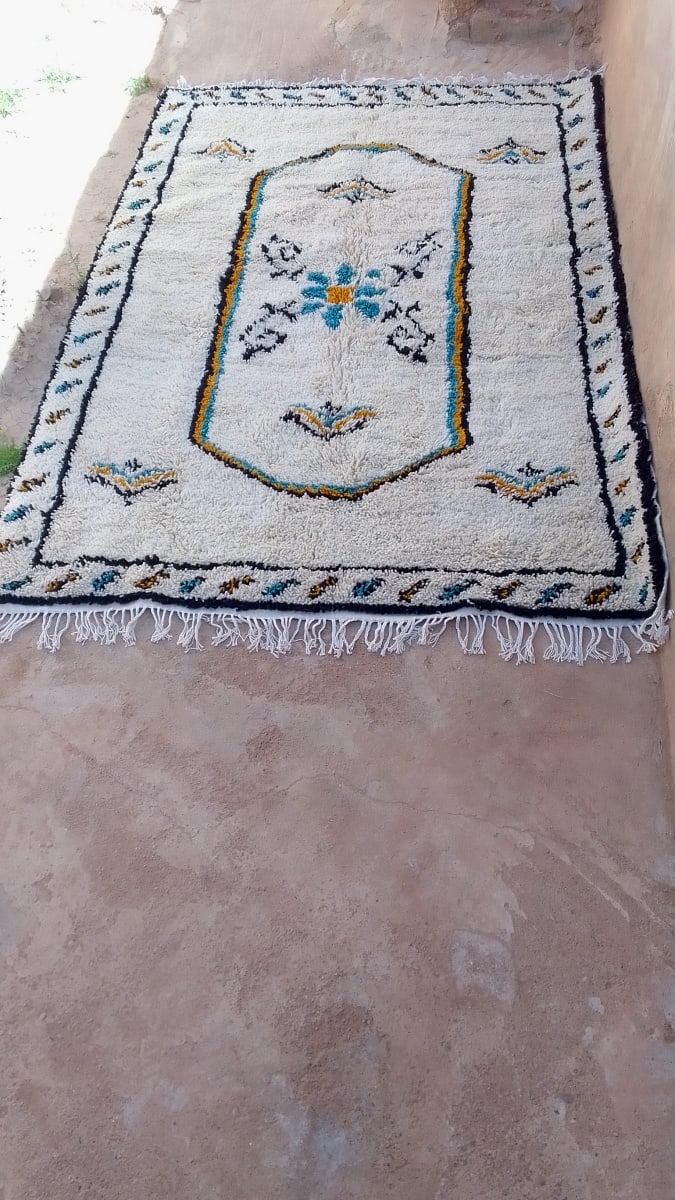 Pile Knot Rug Wool Threads Colored Morocco