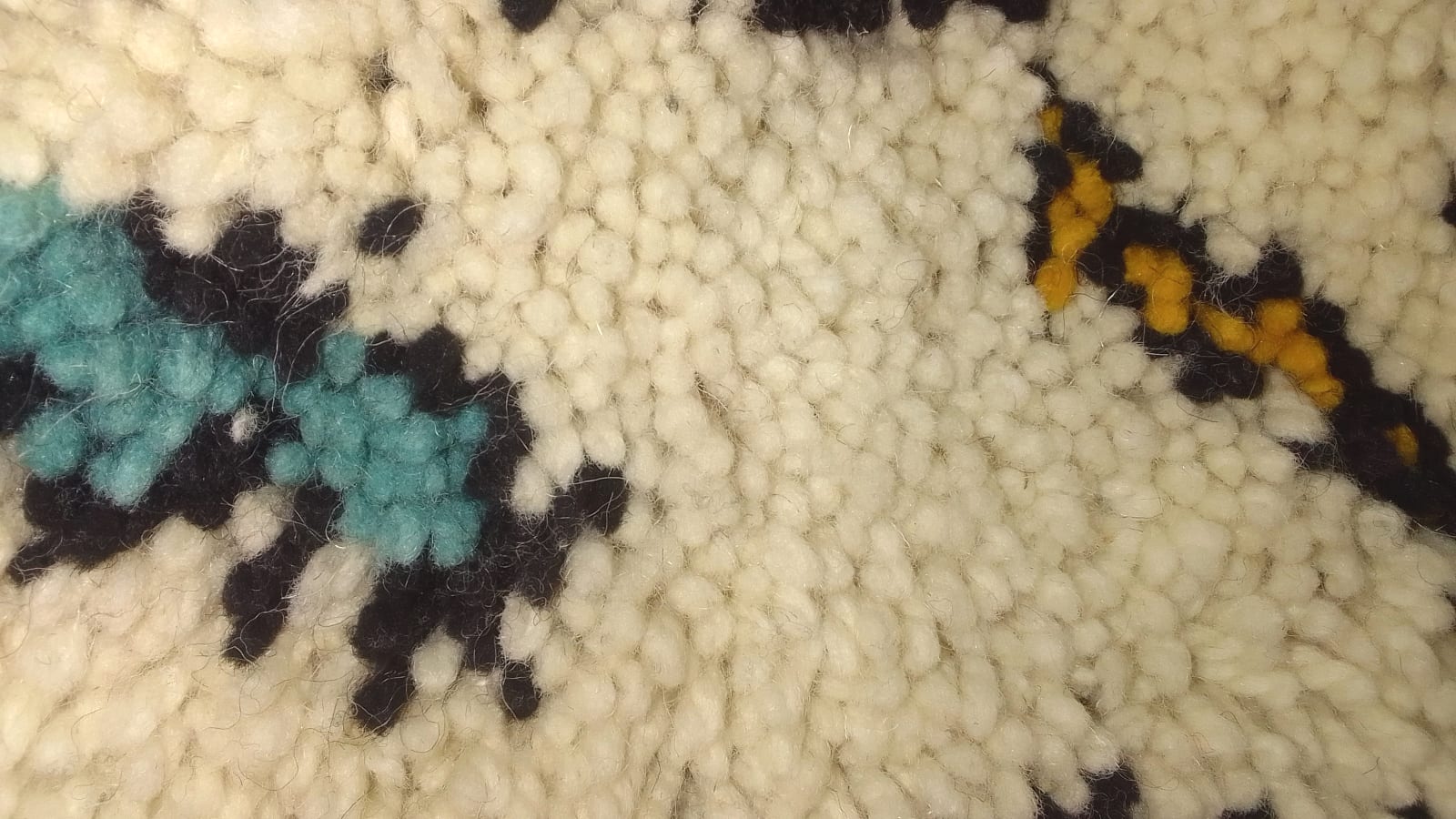  Pile Knot Rug Wool Threads Colored Morocco