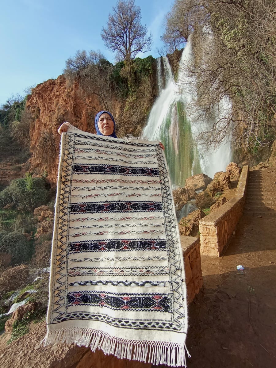  Flatweave  Orange, Black Morocco