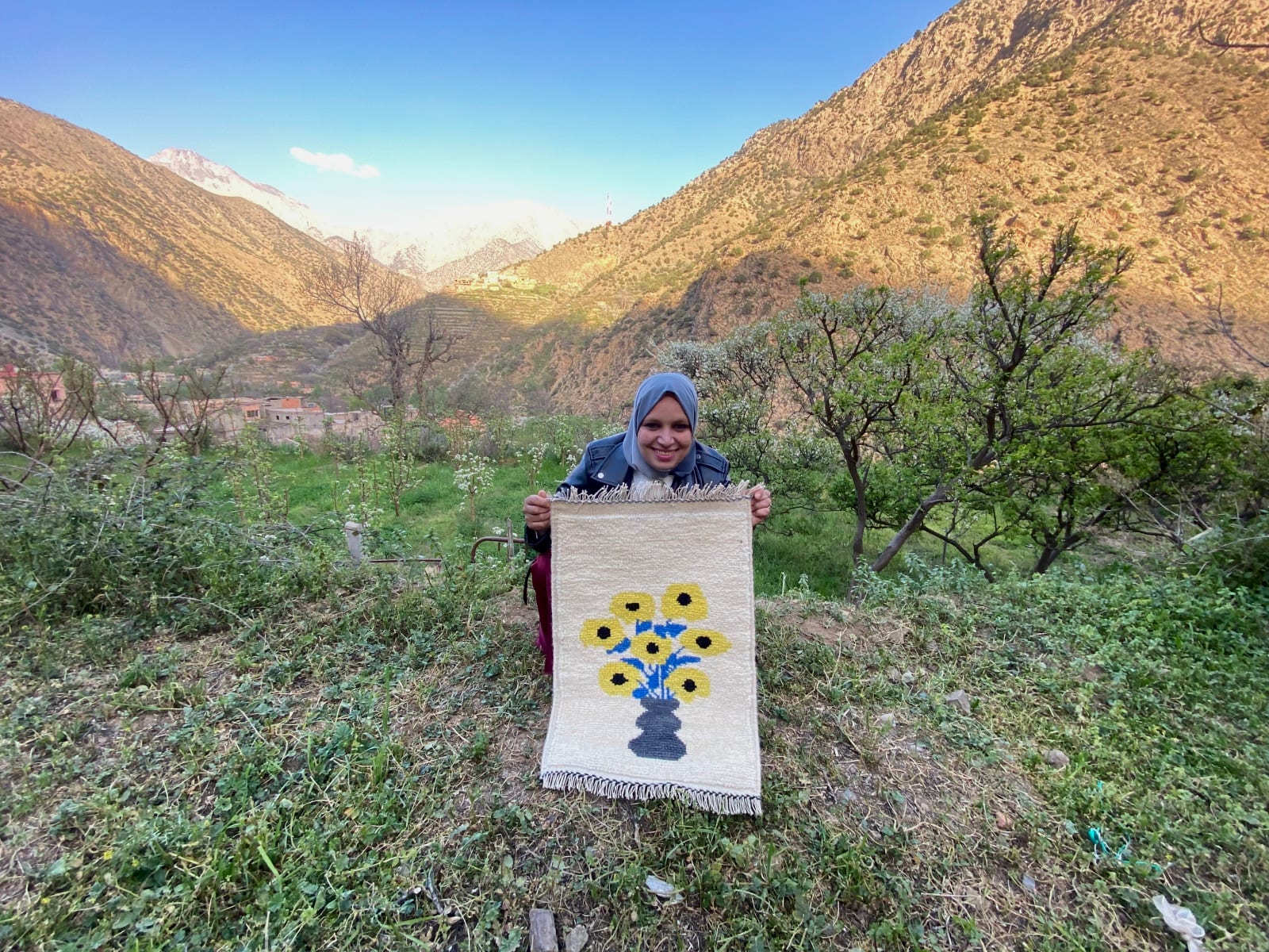 Handmade pileknot rug