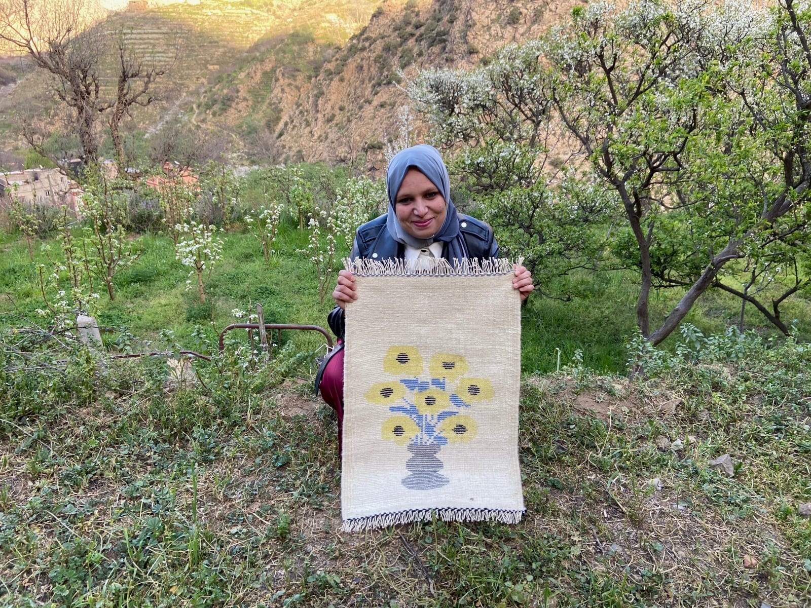 Handmade pileknot rug