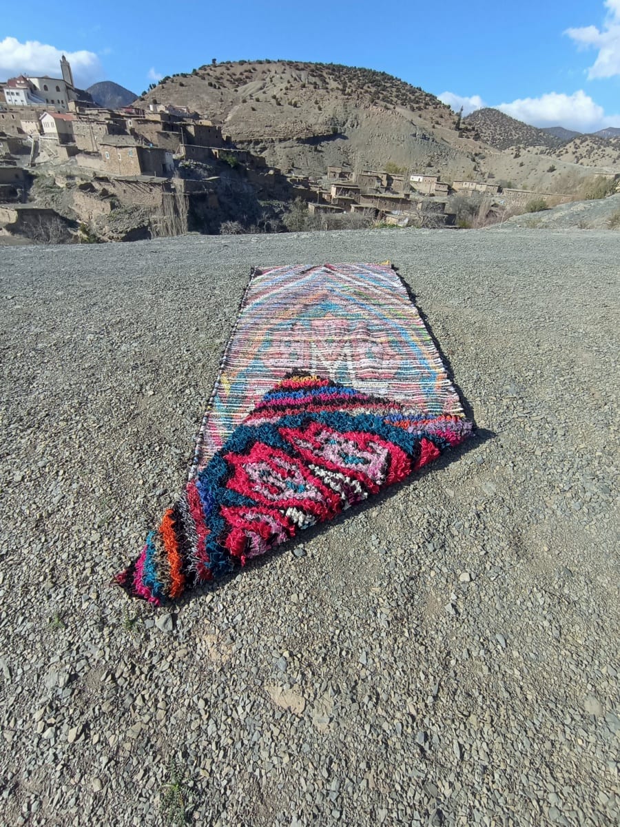  Boucherouite Cotton Thread Colored Morocco