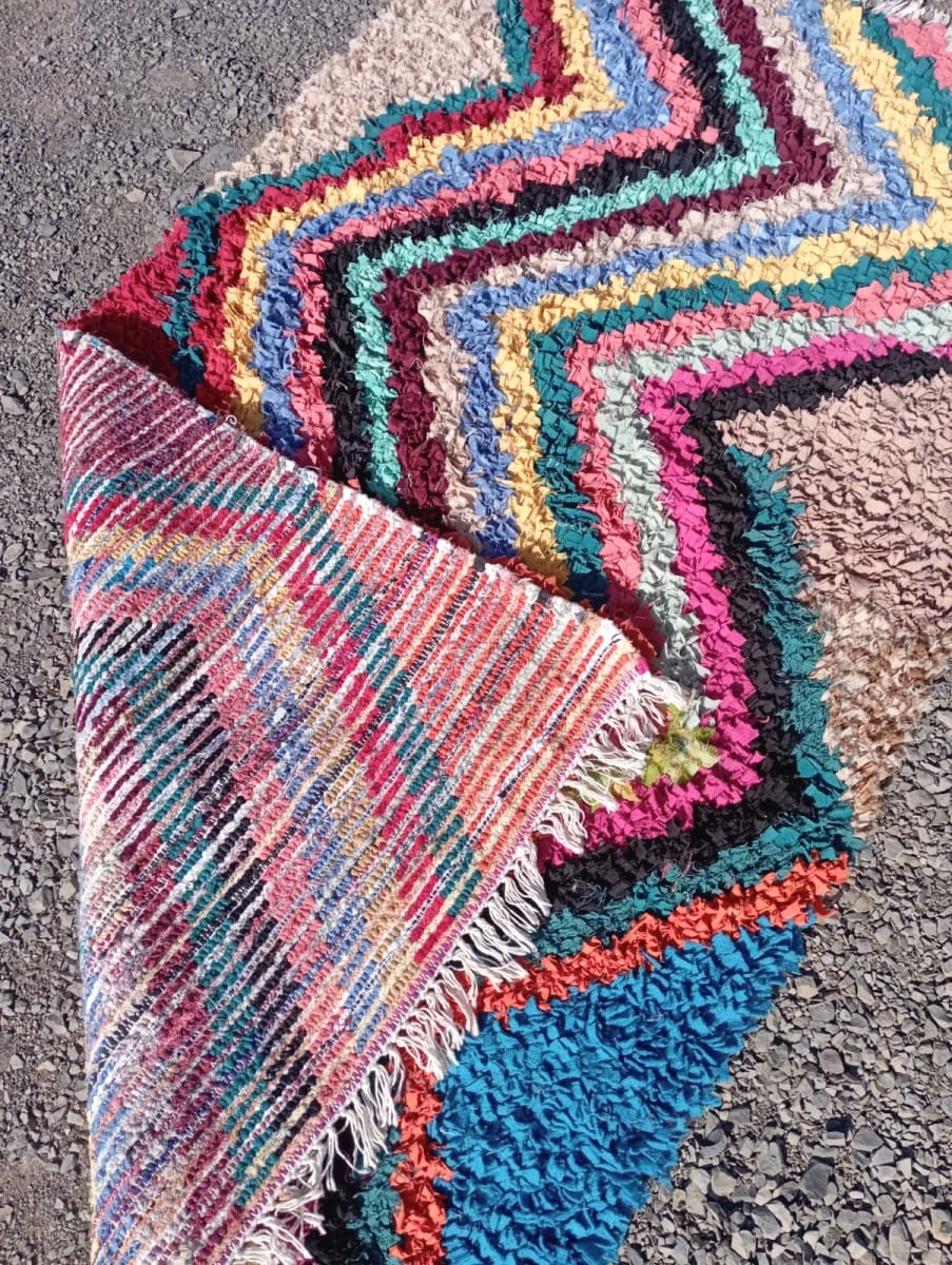  Boucherouite Cotton Thread Colored Morocco