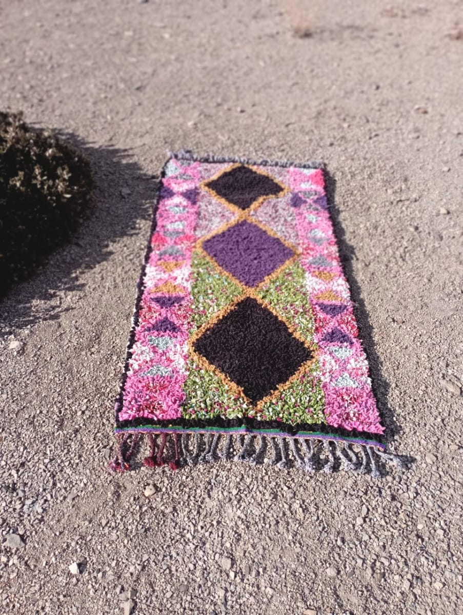  Boucherouite Cotton Thread Colored Morocco